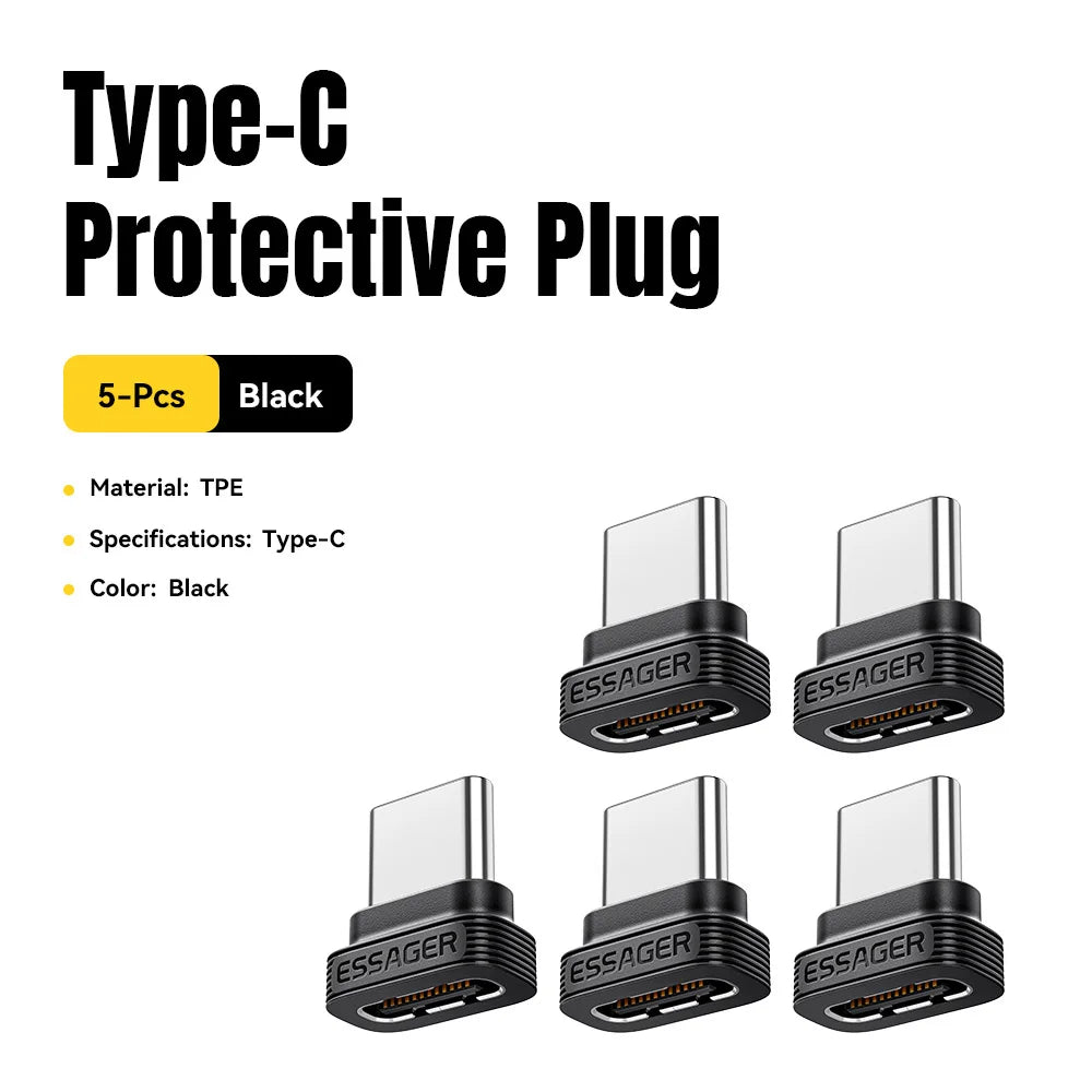 Essager Type‑C To Type‑C OTG Adapter Type‑C Dust Protective Plug Support Charging Data Sync For iPhone 17 Xiaomi 17 Smart Phones