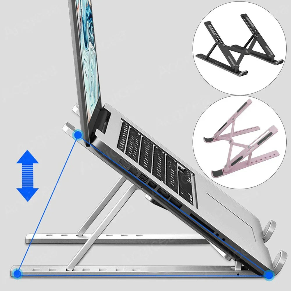 7 Levels Laptop Stand Portable Foldable ABS Tablet Computer for Macbook Apple Air Pro Lenovo Bracket Universal Pad PC Holder