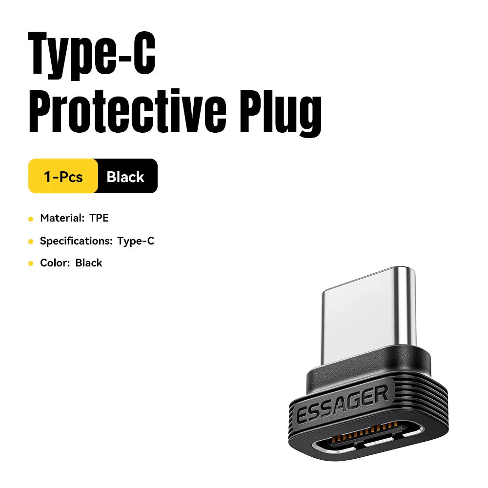 Essager Type‑C To Type‑C OTG Adapter Type‑C Dust Protective Plug Support Charging Data Sync For iPhone 17 Xiaomi 17 Smart Phones