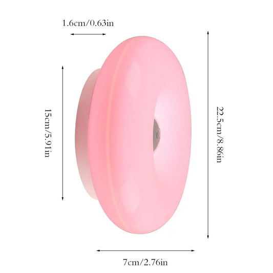 Creative Donut-Shaped Table Lamp, Wall-Mounted, Rechargeable, with Three Color Temperatures, Suitable for Decorative Lighting in Living Rooms, Bedrooms, Dining Areas, Etc.