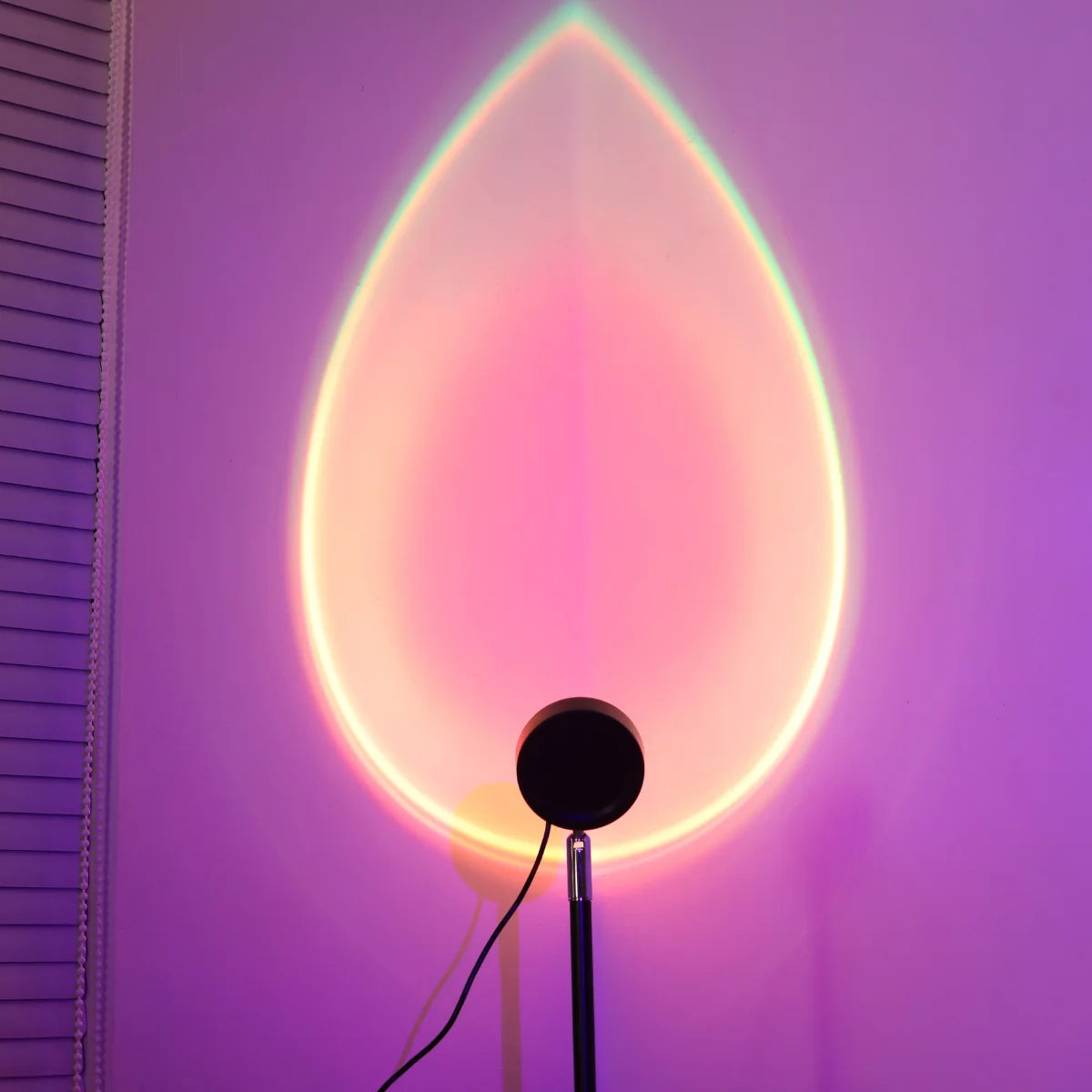 1pc 16 Color LED Sunset Projection Light, Remote Control, USB Power Supply, Bedroom, Party, Decorative Night Light