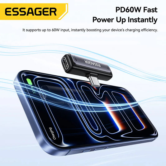 Essager 2-in-1 USB Type C Adapter 60W Charging & Audio Output Converter for MacBook iPhone Xiaomi USB-C to 3.5mm Headphone Jack
