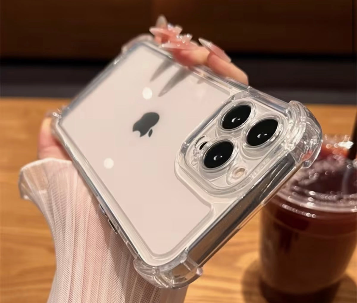 Luxury Clear Silicone Phone Case For iPhone 17 Pro Max 11 13 16 15 14 12 Air Shockproof Transparent Bumper Back Cover