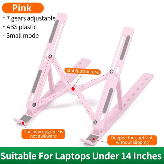 Portable Adjustable Laptop Stand Foldable Notebook Bracket Computer Monitor Holder For Macbook Air iPad Tablets Base Accessories