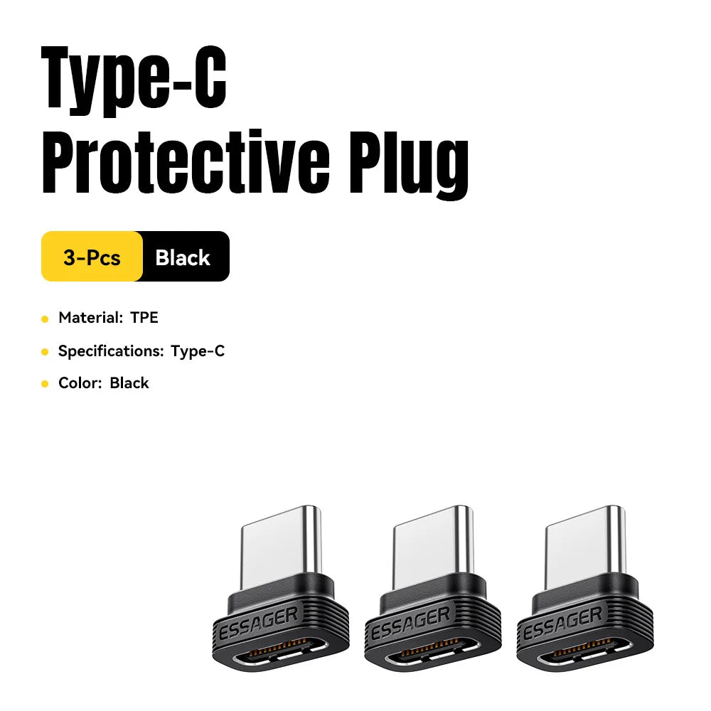 Essager Type‑C To Type‑C OTG Adapter Type‑C Dust Protective Plug Support Charging Data Sync For iPhone 17 Xiaomi 17 Smart Phones