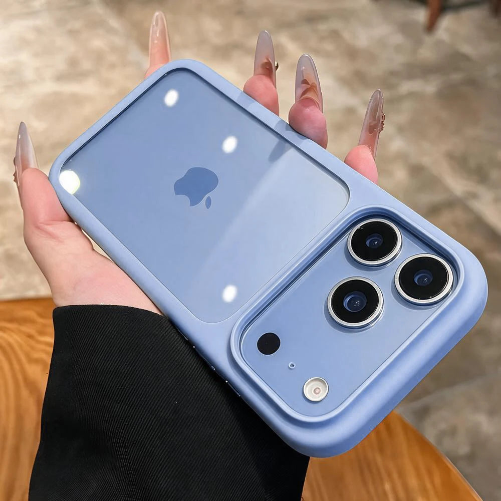 Intelligent Camera Touch Button Crystal Clear Phone Case for iPhone 18 17 Pro Max 16 Pro Air Transparent Shockproof Cover Funda