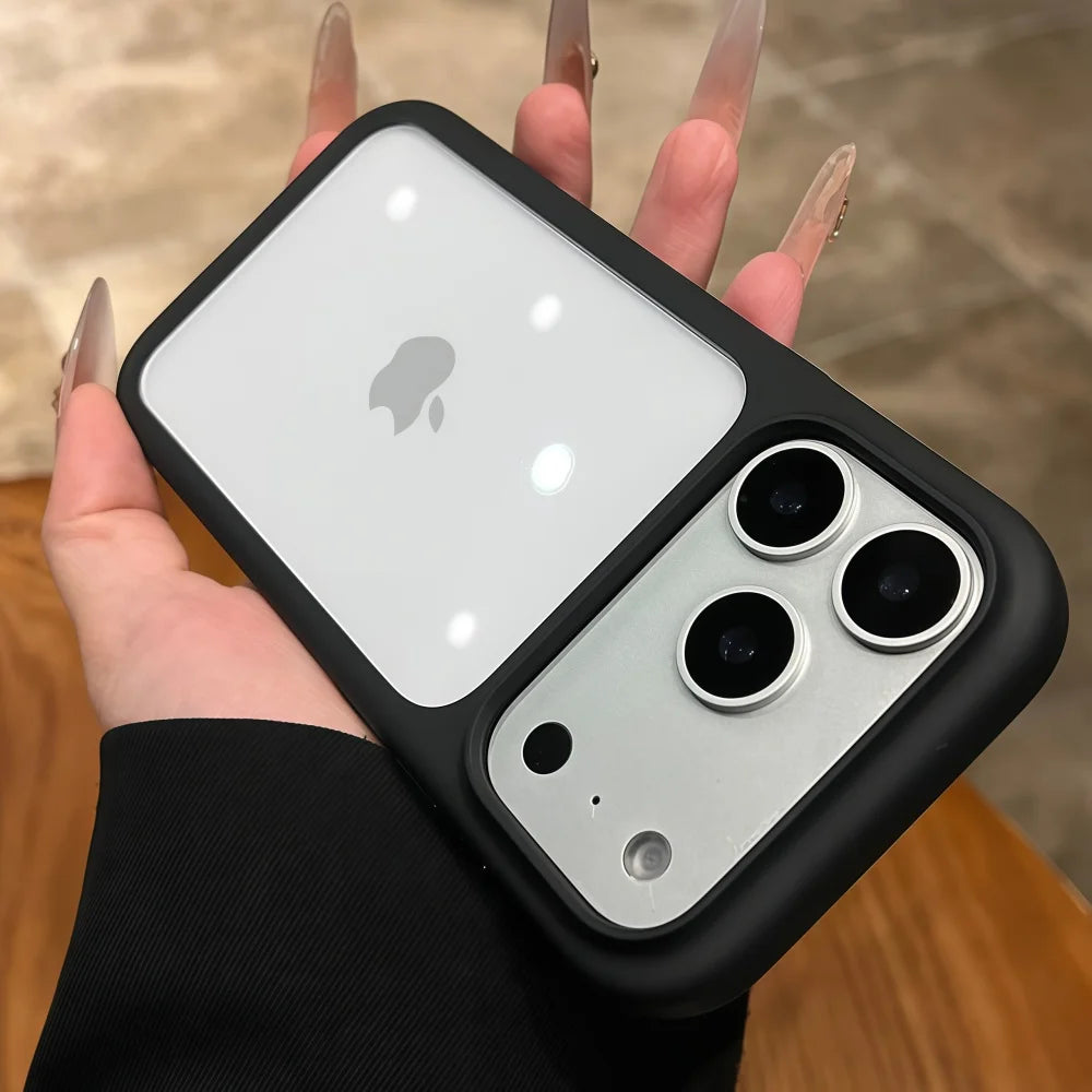 Intelligent Camera Touch Button Crystal Clear Phone Case for iPhone 18 17 Pro Max 16 Pro Air Transparent Shockproof Cover Funda