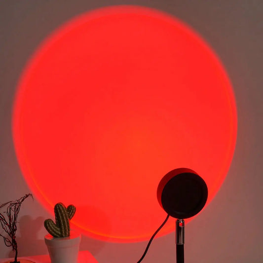 1pc 16 Color LED Sunset Projection Light, Remote Control, USB Power Supply, Bedroom, Party, Decorative Night Light