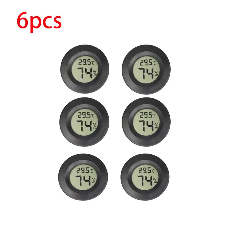 2/4 Pcs Mini Hygrometer Thermometer Fahrenheit or Celsius Meter Digital LCD Monitor Indoor Room Round Humidity Temperature Gauge
