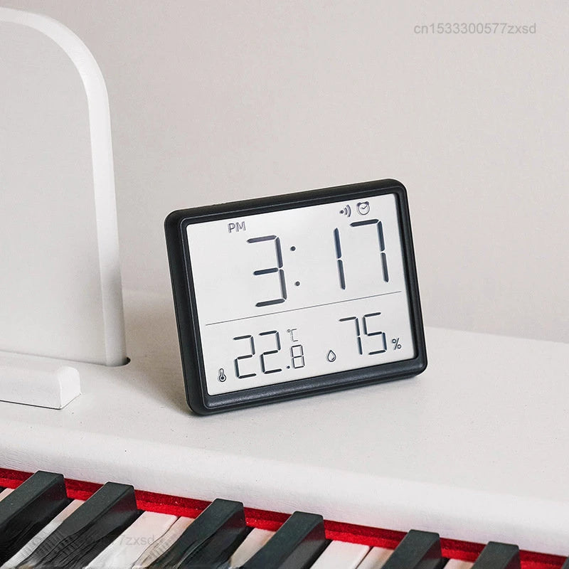 New Multifunction Thermometer Hygrometer Automatic Electronic Temperature Humidity Monitor Clock Household Thermometer Tools