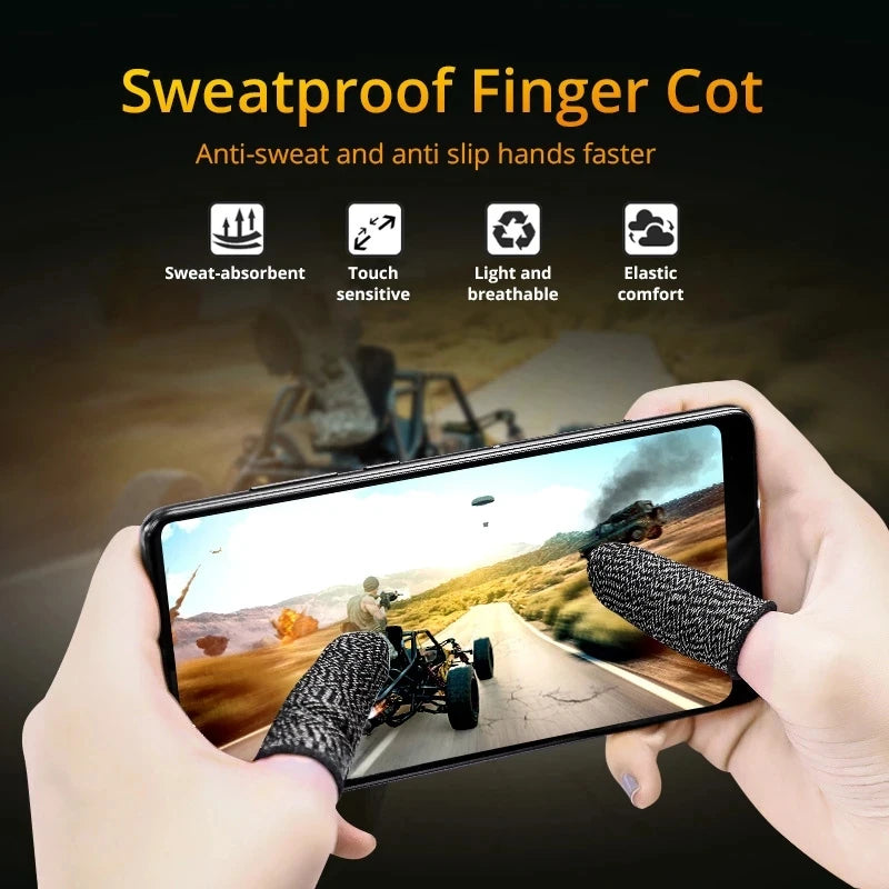Finger Cover Game Controller For PUBG Sweat Proof Non-Scratch Sensitive Touch Screen Gaming Finger Thumb Sleeve Mobile Gloves