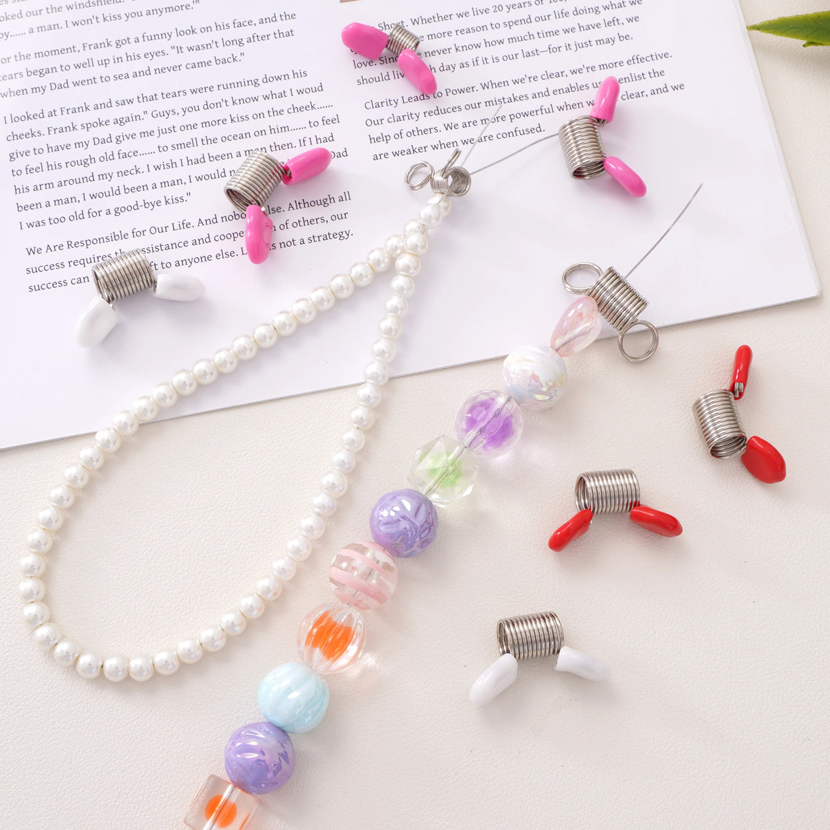1pcs Bead Stopper Spring Clip Creative Bead Wire End Jewelry Making Tool DIY Bracelet Necklace Tool for Handmade Jewelry