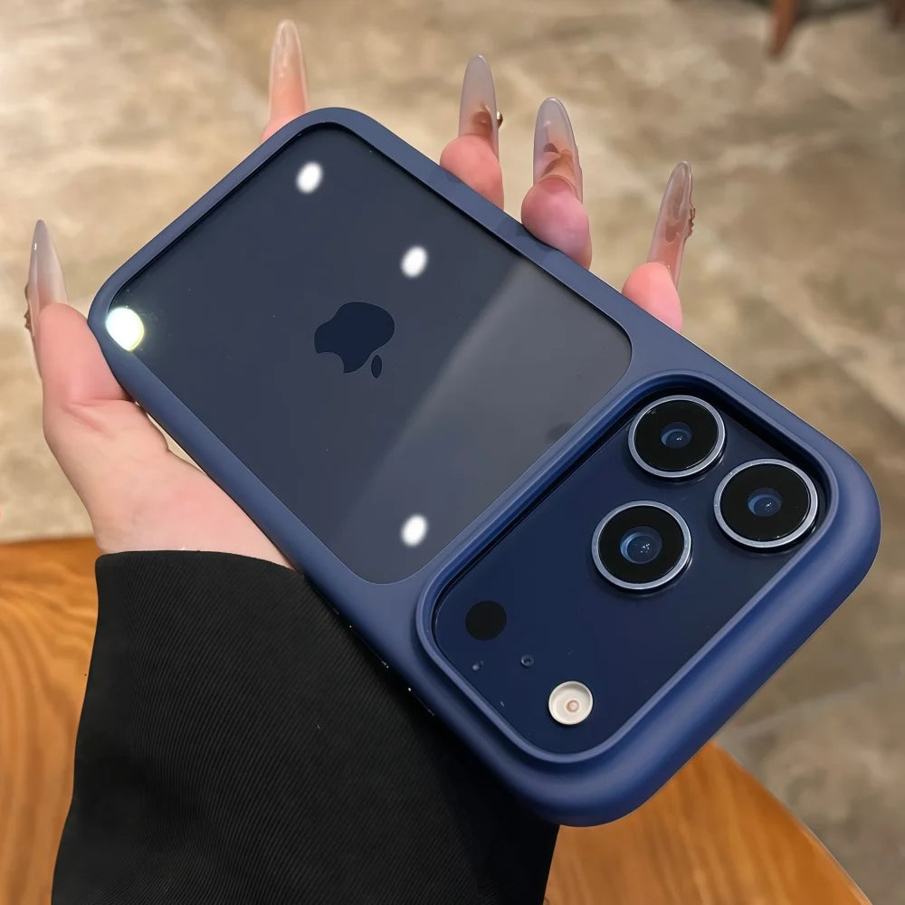 Intelligent Camera Touch Button Crystal Clear Phone Case for iPhone 18 17 Pro Max 16 Pro Air Transparent Shockproof Cover Funda