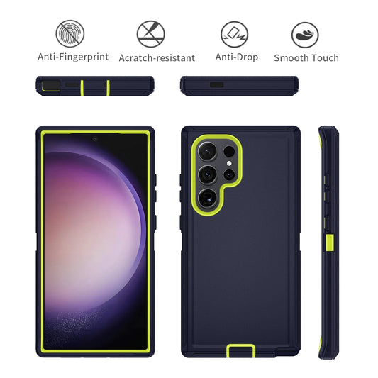 For Samsung Galaxy S25 S24 S23 S22 S21 S20 FE Plus Ultra Note 20 Armor Shockproof Defender Phone Case Hard PC+TPU Back Cover