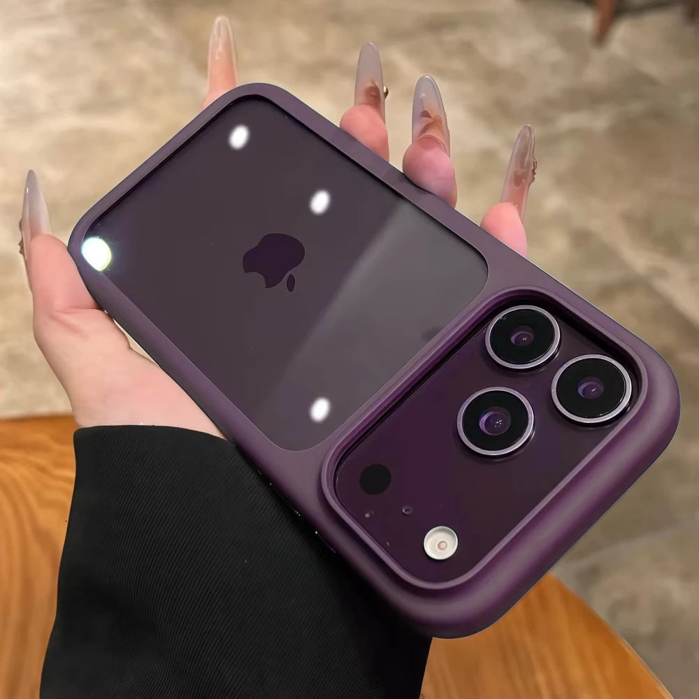 Intelligent Camera Touch Button Crystal Clear Phone Case for iPhone 18 17 Pro Max 16 Pro Air Transparent Shockproof Cover Funda