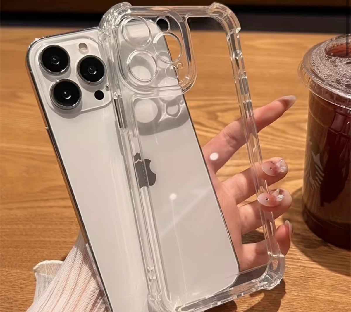 Luxury Clear Silicone Phone Case For iPhone 17 Pro Max 11 13 16 15 14 12 Air Shockproof Transparent Bumper Back Cover